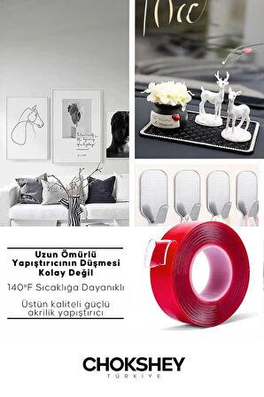 VHB Çift Taraflı Silikon Montaj Bandı 18mm x 2yrd - 15 Adet