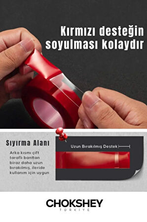 VHB Çift Taraflı Silikon Montaj Bandı 18mm x 2yrd - 15 Adet