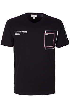 Erkek Tişört Bisiklet Yaka Slim Fit Baskılı T-shirt NCS JEANS 1292