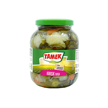 Tamek Karışık Turşu 1550 gr Cam 