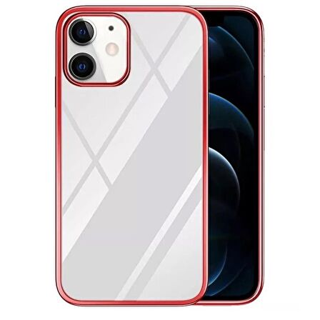 Smcase iPhone 12 Kılıf Tarex Pixel Plating Lazer Sert Rubber Silikon  Nano Ekran Koruyucu