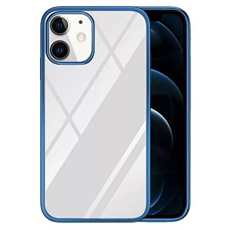 Smcase iPhone 12 Kılıf Tarex Pixel Plating Lazer Sert Rubber Silikon  Nano Ekran Koruyucu