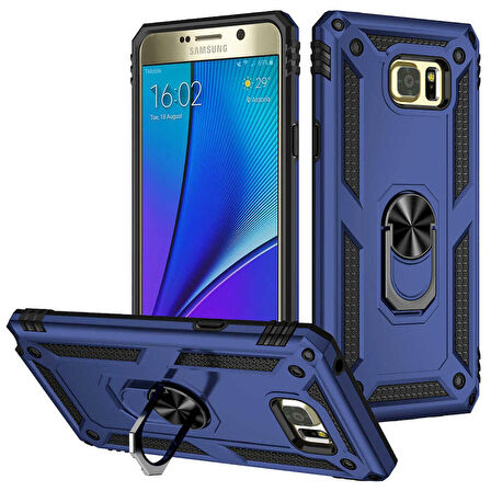Gpack Samsung Galaxy Note 5 Kılıf Vega Tank Standlı Yüzüklü Mıknatıslı