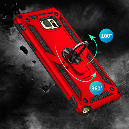 Gpack Samsung Galaxy Note 5 Kılıf Vega Tank Standlı Yüzüklü Mıknatıslı