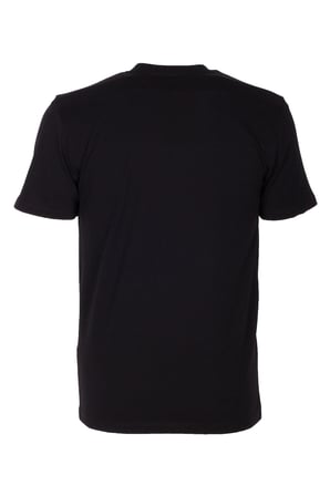 Erkek Tişört Bisiklet Yaka Siyah Slim Fit Baskılı T-shirt NCS JEANS 1295
