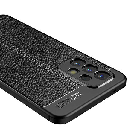 Gpack Samsung Galaxy A73 5G Kılıf Niss Silikon Deri Görünümlü Kamera KorumalıNano Glass