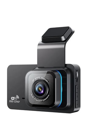 BLACK BOX WİFİ Lİ ARAÇ İÇİ KAMERA 3 İNÇ EKRANLI ÖN VE GERİ GÖRÜŞ KAMERALI MİKROFONLU 1296P SUPER HD