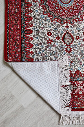 Osmanlı Desen Astarlı Lüks Seccade S1018 Krem