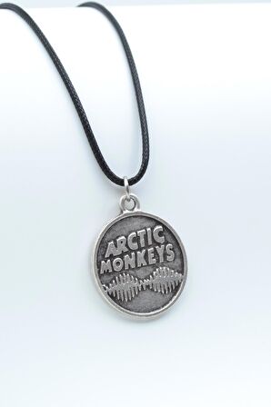 Arctic Monkeys Kolye Deri İp Kolye Gümüş Kaplama Erkek Kadın Kolye