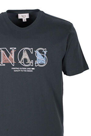 Erkek Tişört Bisiklet Yaka Neft Slim Fit Baskılı T-shirt NCS JEANS 1298