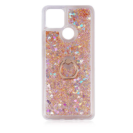 Smcase Oppo A15s Kılıf Sulu Yüzüklü Milce Silikon