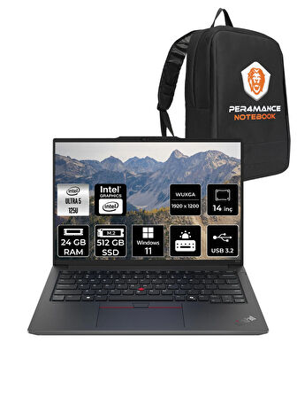 Lenovo ThinkPad E14 G6 Ultra 5 125U 24GB 512GB SSD 14'' WUXGA W11P 21M7002PTX & PER4 ÇANTA