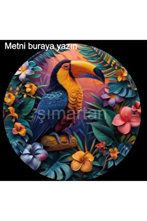 Şans Getirdiğine İnanılan , Uğurlu Tukan Kuşu Duvar Süsü, Dekoratif Duvar Süsü