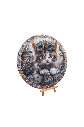 Şımartan Kedili Duvar Tablosu