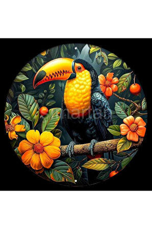 Şans Getirdiğine İnanılan , Uğurlu Tukan Kuşu Duvar Süsü, Dekoratif Duvar Süsü