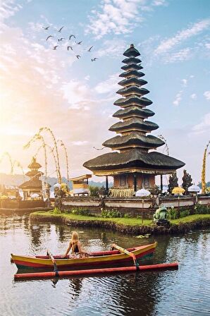 Endonezya Ulun Danu Fresco Magnet