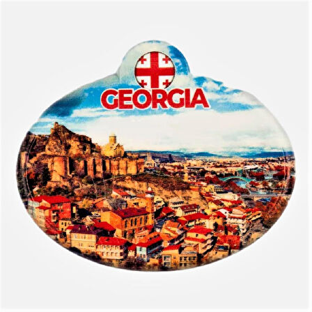 Gürcistan Tiflis Oval Magnet