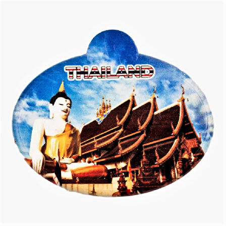 Tayland Buda Temalı Oval Magnet