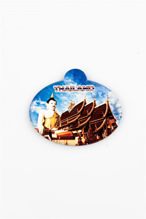 Tayland Buda Temalı Oval Magnet