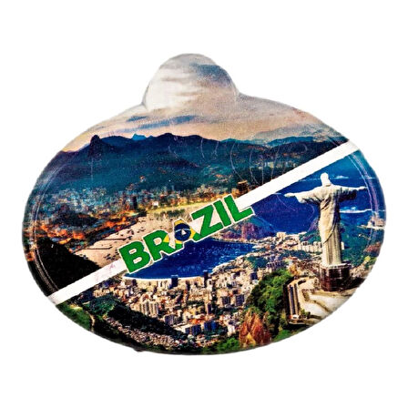 Brezilya Rio de Janeiro Temalı Oval Magnet