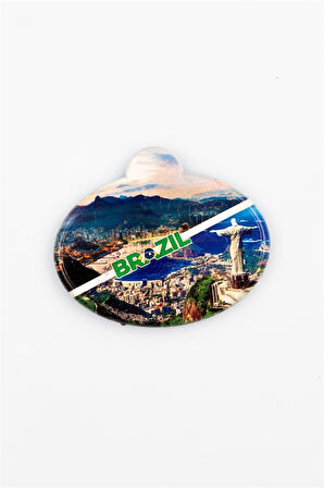 Brezilya Rio de Janeiro Temalı Oval Magnet