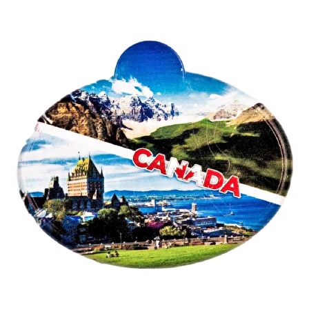 Kanada Temalı Oval Magnet
