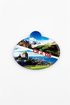 Kanada Temalı Oval Magnet