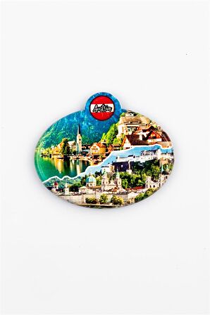 Avusturya Temalı Oval Magnet