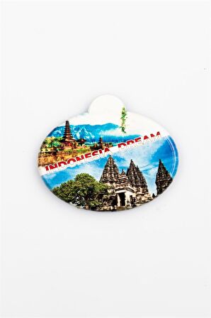 Endonezya Temalı Oval Magnet