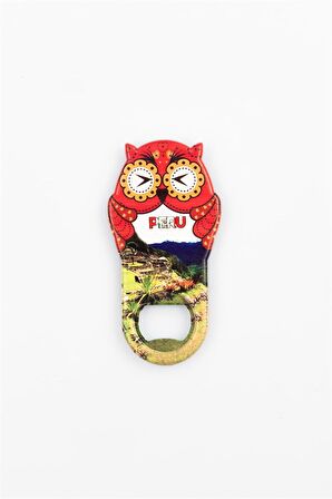 Peru Temalı Baykuş Magnet Kapak Açacak