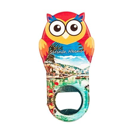 Arnavutluk Temalı Baykuş Magnet Kapak Açacak