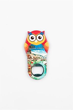 Arnavutluk Temalı Baykuş Magnet Kapak Açacak