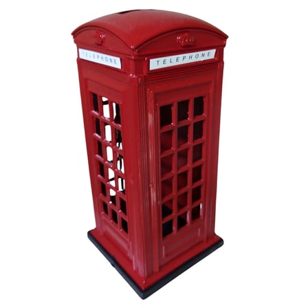 London Telefon Kulübesi Metal Kumbara Küçük Boy 12x6cm