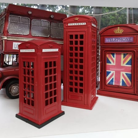 London Telefon Kulübesi Metal Kumbara Küçük Boy 12x6cm