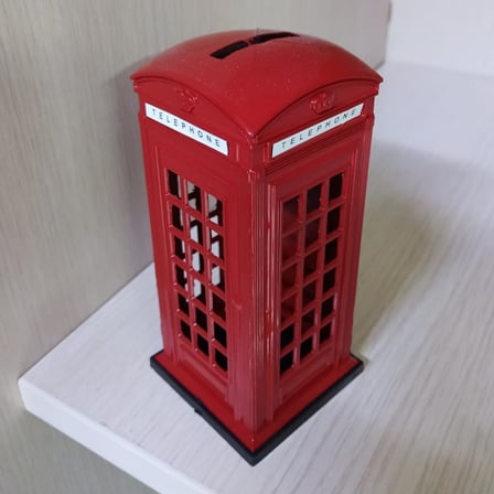 London Telefon Kulübesi Metal Kumbara Küçük Boy 12x6cm