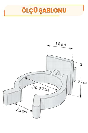 Alüminyum Profil İçin Beyaz Baza Klipsi 12 Adet 3,2 cm – Mutfak Tezgahı, Banyo Dolabı, Ayakkabılık, Mobilya ve Dolap Ayakları İçin Dayanıklı Plastik Ayak Tutucu Klips Seti, Kolay Montaj ve Kullanım