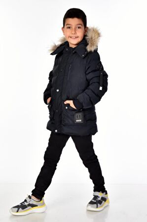 Benittokids Erkek Çocuk Natürel Kürklü Mont 51254