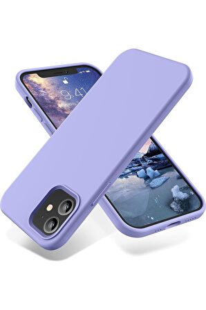 iPhone 12 ve 12 Pro Uyumlu içi Kadife Lansman Silikon Kılıf Full Koruma Sağlayan Kılıf (Siyah)