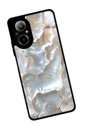 Realme 12 Lite Uyumlu Beyaz Tasarımlı Parlak Silikon Kılıf
