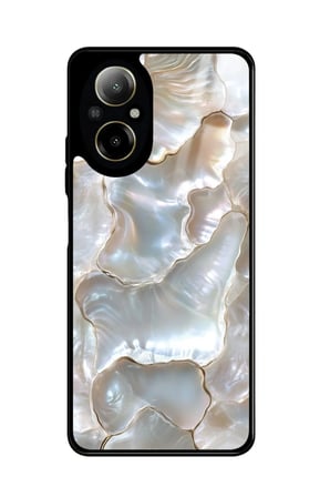 Realme 12 Lite Uyumlu Beyaz Tasarımlı Parlak Silikon Kılıf
