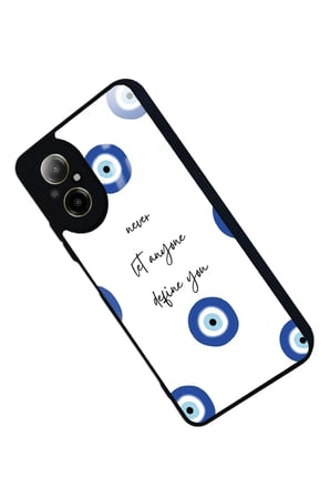 Realme 12 Lite Uyumlu Motivasyonlu Nazar Boncuğu Tasarımlı Parlak Silikon Kılıf