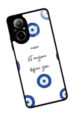 Realme 12 Lite Uyumlu Motivasyonlu Nazar Boncuğu Tasarımlı Parlak Silikon Kılıf
