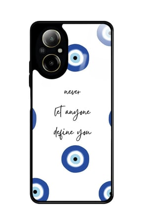 Realme 12 Lite Uyumlu Motivasyonlu Nazar Boncuğu Tasarımlı Parlak Silikon Kılıf