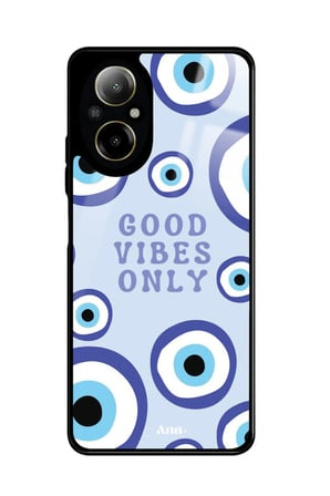 Realme 12 Lite Uyumlu Motivasyonlu Nazar Boncuğu Tasarımlı Parlak Silikon Kılıf