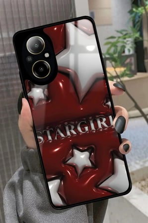 Realme 12 Lite Uyumlu Star Girl Tasarımlı Parlak Silikon Kılıf