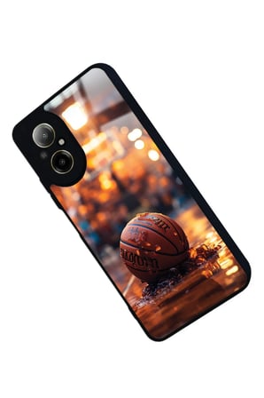 Realme 12 Lite Uyumlu Basketbol Tasarımlı Parlak Silikon Kılıf