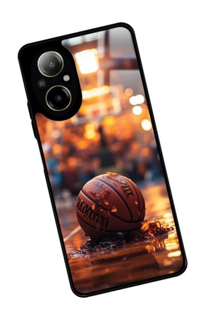 Realme 12 Lite Uyumlu Basketbol Tasarımlı Parlak Silikon Kılıf