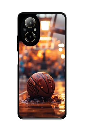 Realme 12 Lite Uyumlu Basketbol Tasarımlı Parlak Silikon Kılıf