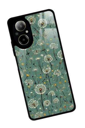 Realme 12 Lite Uyumlu Karışık Çiçek Tasarımlı Parlak Silikon Kılıf