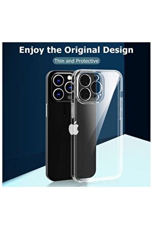iPhone 12 Pro Şeffaf Kılıf Kamera Korumalı Şeffaf Silikon Kılıf Kamera Koruyuculu ince iPhone Kılıfı